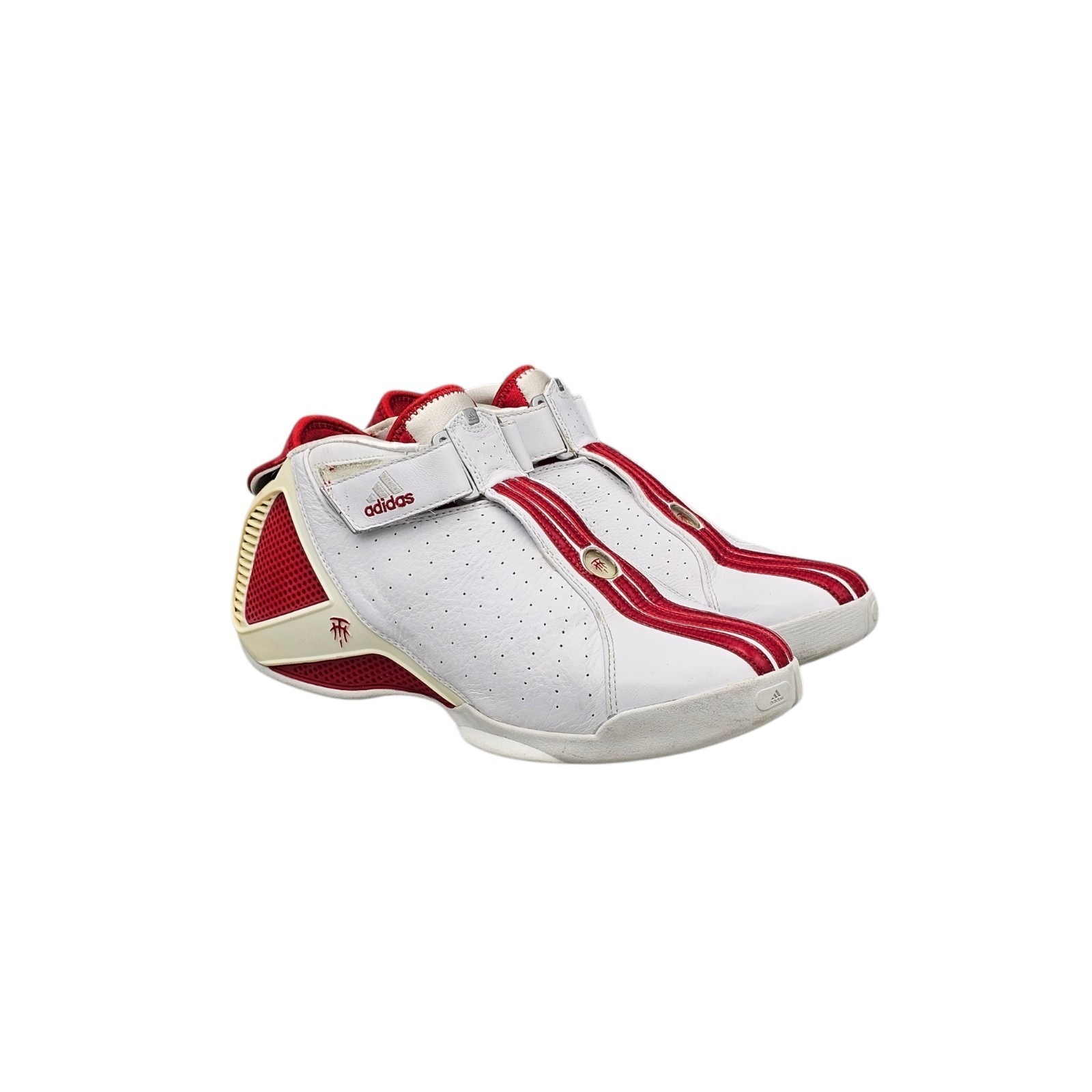 Adidas Men's Size 10 Us Euc Vtg '04 T Mac 4 White Leather Tracy Mcgrady Sneakers
